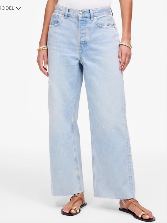 Madewell Denim - Madewell Low Slung Baggy Crop 26